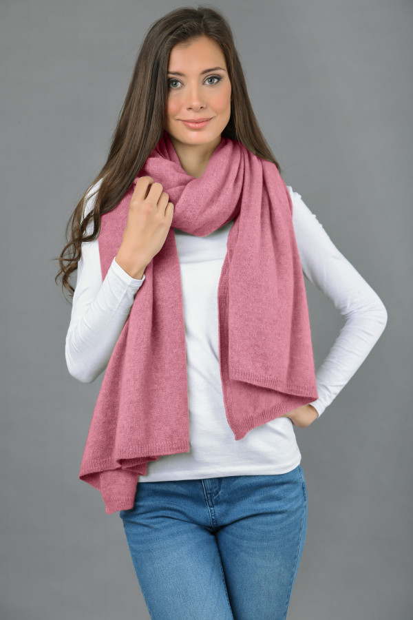 Pure Cashmere Wrap in Antique Pink 2