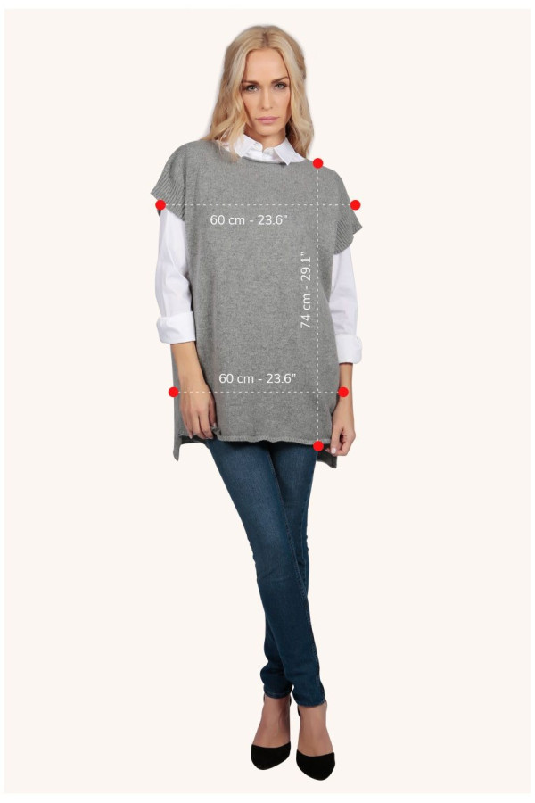 sleeveless cashmere sweater size