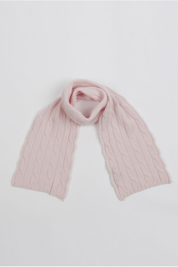 Baby scarf 100% cashmere in rosa bebé