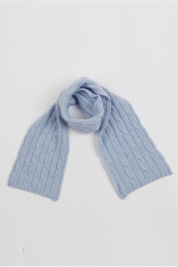 Baby scarf 100% cashmere in azul claro