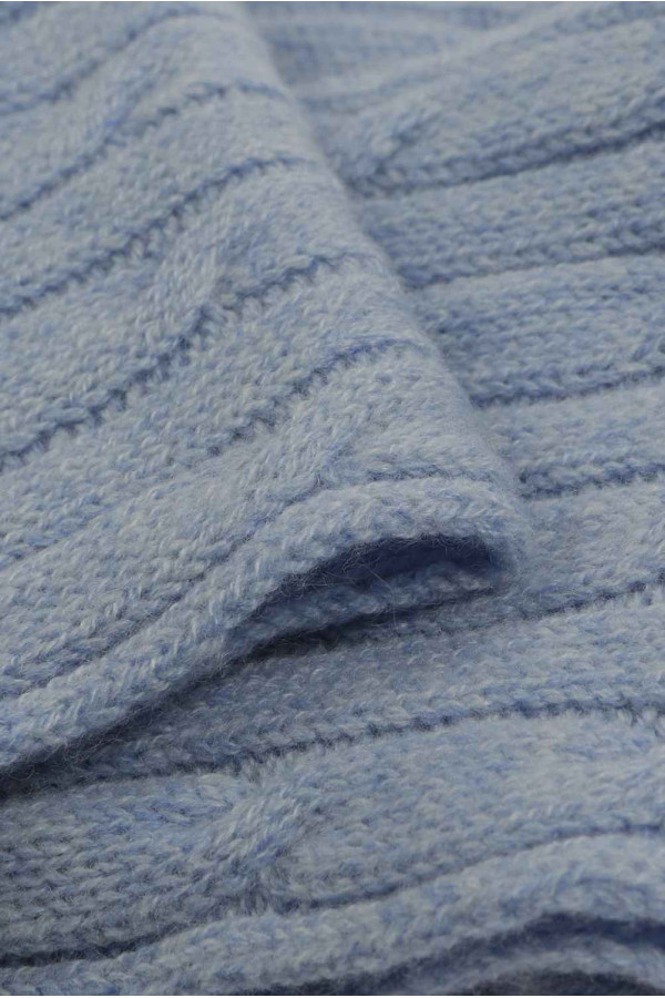 Baby scarf 100% cashmere in light blue