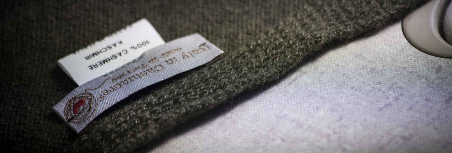 Italy in Cashmere pure cashmere wrap detail with label