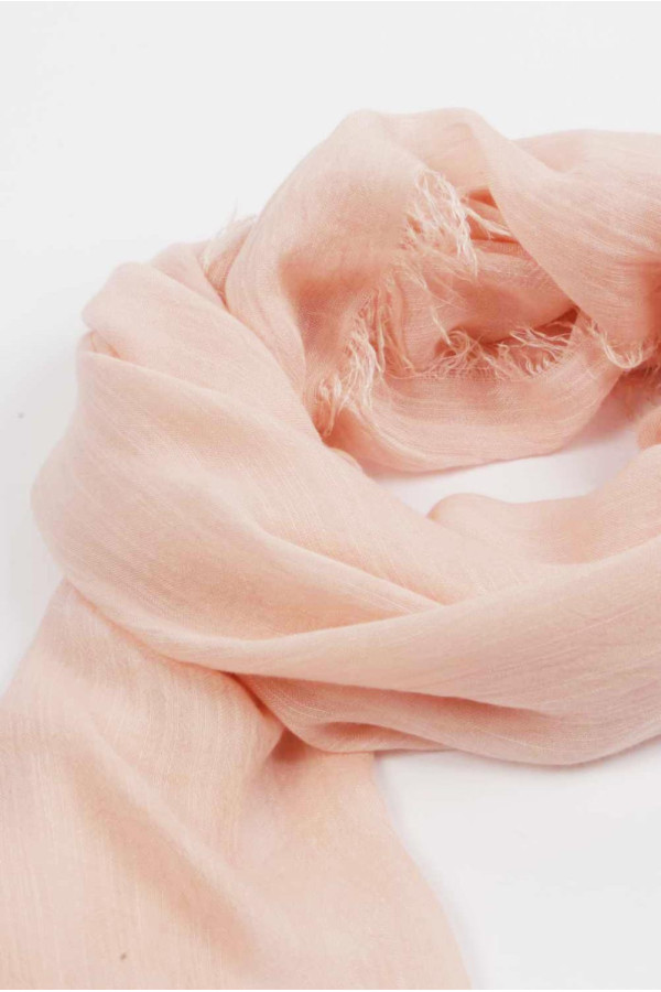 Lightweight Summer Scarf Shawl Wrap 100% Bamboo colour Baby Pink close up 01