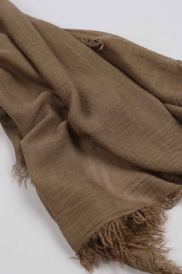 Lightweight Summer Scarf Shawl Wrap 100% Bamboo colour Brown close-up 03