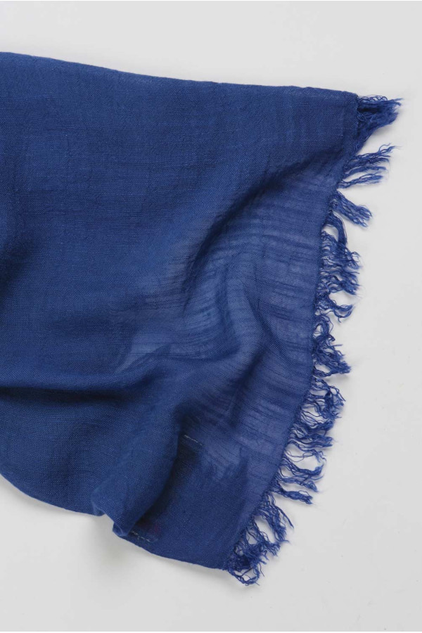 Lightweight Summer Scarf Shawl Wrap 100% Bamboo colour Denim Blue close up 01