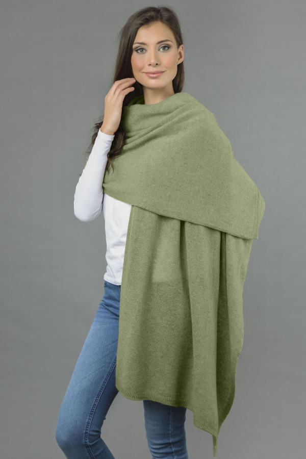 Pure Cashmere Shawl Wrap for Women Knit Cashmere Scarf