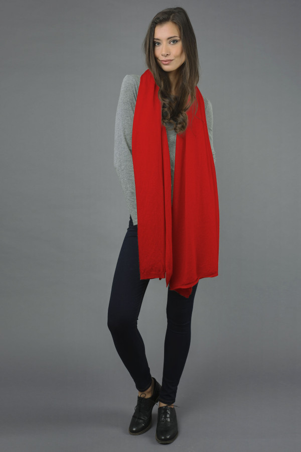 Pure Cashmere Wrap in Red 2