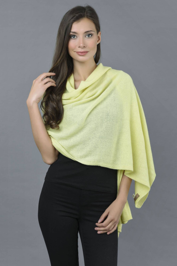 Cashmere Wrap in Yellow (100% Pure) | Italy in Cashmere UK
